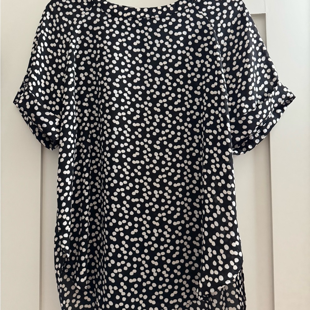 Banana Republic Black and White Polka Dot Blouse